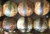 CAA3875 15 inches 8mm round tibetan agate beads wholesale