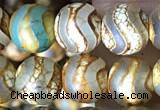 CAA3879 15 inches 8mm round tibetan agate beads wholesale