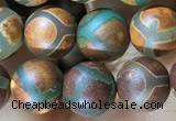 CAA3884 15 inches 8mm round tibetan agate beads wholesale