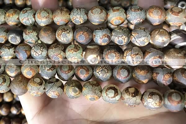 CAA3904 15 inches 10mm round tibetan agate beads wholesale