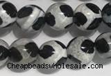 CAA3985 15 inches 6mm round tibetan agate beads wholesale