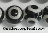 CAA3993 15 inches 12mm round tibetan agate beads wholesale