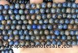 CAA4009 15.5 inches 6mm round blue crazy lace agate beads