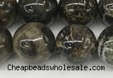 CAA4037 15.5 inches 12mm round chrysanthemum agate beads