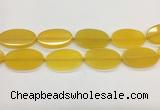 CAA4064 15.5 inches 30*50mm oval yellow agate gemstone beads