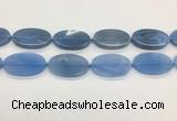 CAA4066 15.5 inches 30*50mm oval blue agate gemstone beads