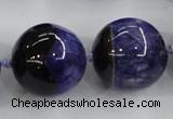 CAA408 15.5 inches 24mm round agate druzy geode gemstone beads