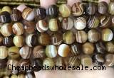 CAA4142 15.5 inches 12mm pumpkin line agate beads wholesale