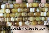 CAA4152 15.5 inches 10*14mm drum line agate beads wholesale