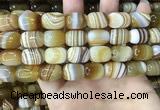 CAA4153 15.5 inches 12*16mm drum line agate beads wholesale