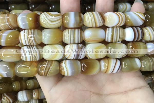 CAA4153 15.5 inches 12*16mm drum line agate beads wholesale