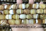 CAA4154 15.5 inches 13*18mm drum line agate beads wholesale