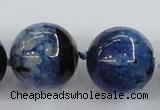 CAA416 15.5 inches 24mm round agate druzy geode gemstone beads