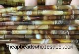 CAA4177 15.5 inches 5*24mm tube line agate beads wholesale