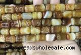 CAA4192 15.5 inches 11*15mm drum line agate gemstone beads