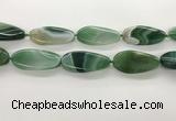 CAA4314 15.5 inches 25*50mm twisted oval line agate beads