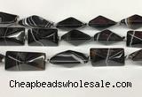 CAA4356 15.5 inches 18*35mm pyramid line agate beads wholesale