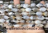 CAA4371 15.5 inches 10*14mm oval Montana agate beads wholesale