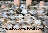 CAA4375 15.5 inches 12*16mm flat teardrop Montana agate beads