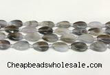 CAA4389 15.5 inches 15*20mm flat teardrop Montana agate beads