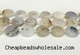 CAA4390 15.5 inches 25mm flat round Montana agate beads