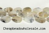 CAA4392 15.5 inches 30*30mm flat round Montana agate beads