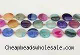 CAA4412 15.5 inches 20mm flat round agate druzy geode beads