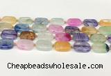 CAA4415 15.5 inches 15*20mm rectangle agate druzy geode beads