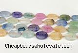 CAA4425 15.5 inches 15*20mm oval agate druzy geode beads