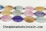 CAA4437 15.5 inches 25*35mm oval agate druzy geode beads