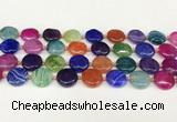 CAA4491 15.5 inches 18mm flat round dragon veins agate beads