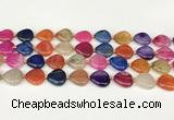 CAA4500 15.5 inches 16*16mm flat teardrop dragon veins agate beads