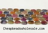 CAA4502 15.5 inches 10*14mm rectangle dragon veins agate beads