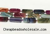 CAA4507 15.5 inches 20*40mm rectangle dragon veins agate beads