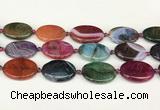 CAA4515 15.5 inches 22*30mm oval dragon veins agate beads