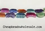 CAA4541 15.5 inches 22*32mm - 25*35mm freefrom agate druzy geode beads