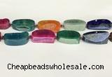 CAA4542 15.5 inches 23*35mm - 25*40mm freefrom agate druzy geode beads