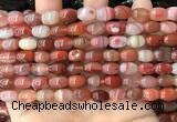 CAA4567 15.5 inches 7*10mm - 8*11mm rice south red agate beads