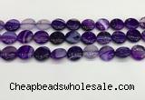 CAA4597 15.5 inches 14mm flat round banded agate beads wholesale