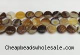 CAA4604 15.5 inches 16mm flat round banded agate beads wholesale