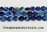 CAA4609 15.5 inches 16mm flat round banded agate beads wholesale