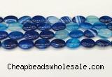 CAA4666 15.5 inches 13*18mm oval banded agate beads wholesale