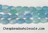 CAA4673 15.5 inches 15*20mm oval banded agate beads wholesale