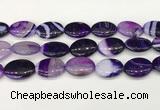 CAA4678 15.5 inches 18*25mm oval banded agate beads wholesale