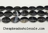 CAA4683 15.5 inches 18*25mm oval banded agate beads wholesale