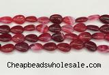 CAA4697 15.5 inches 12*16mm flat teardrop banded agate beads wholesale