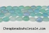 CAA4698 15.5 inches 12*16mm flat teardrop banded agate beads wholesale