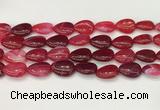 CAA4705 15.5 inches 13*18mm flat teardrop banded agate beads wholesale