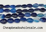 CAA4707 15.5 inches 13*18mm flat teardrop banded agate beads wholesale