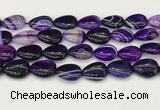 CAA4711 15.5 inches 15*20mm flat teardrop banded agate beads wholesale